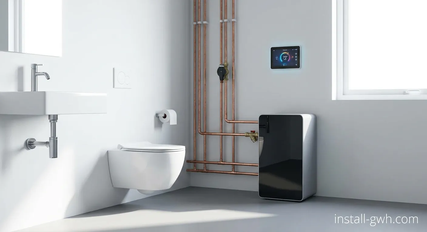 Moderne Installationen und Rohrsysteme der Haustechnik