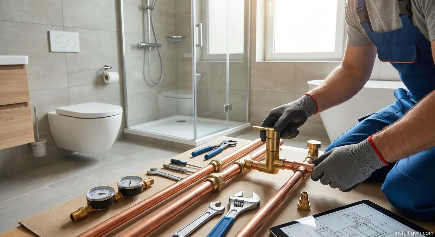 Furch Installateur bei der Arbeit an einem Sanitär-Projekt