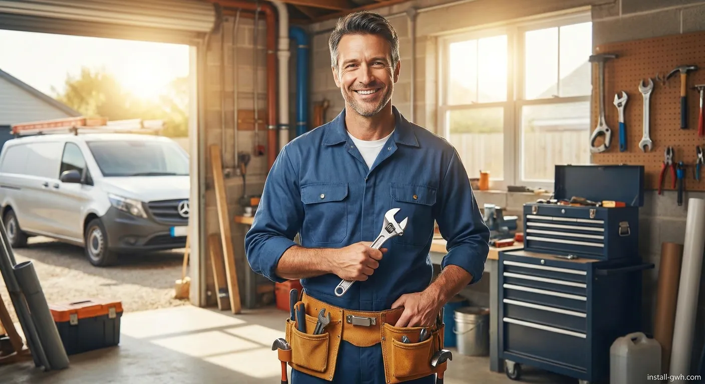 Handwerker Service Fachbetrieb bei der Arbeit
