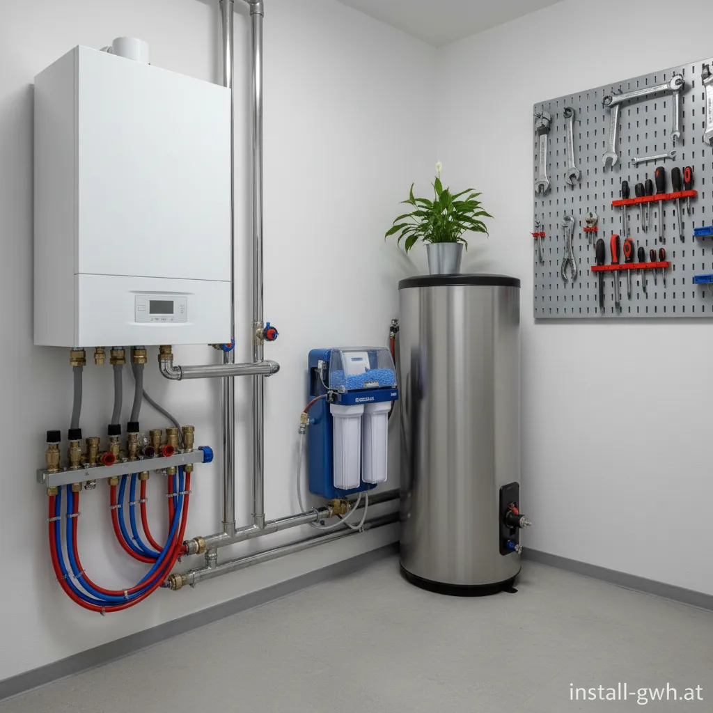 Moderne Heizungsanlage und Badezimmer-Sanitärtechnik in Langen