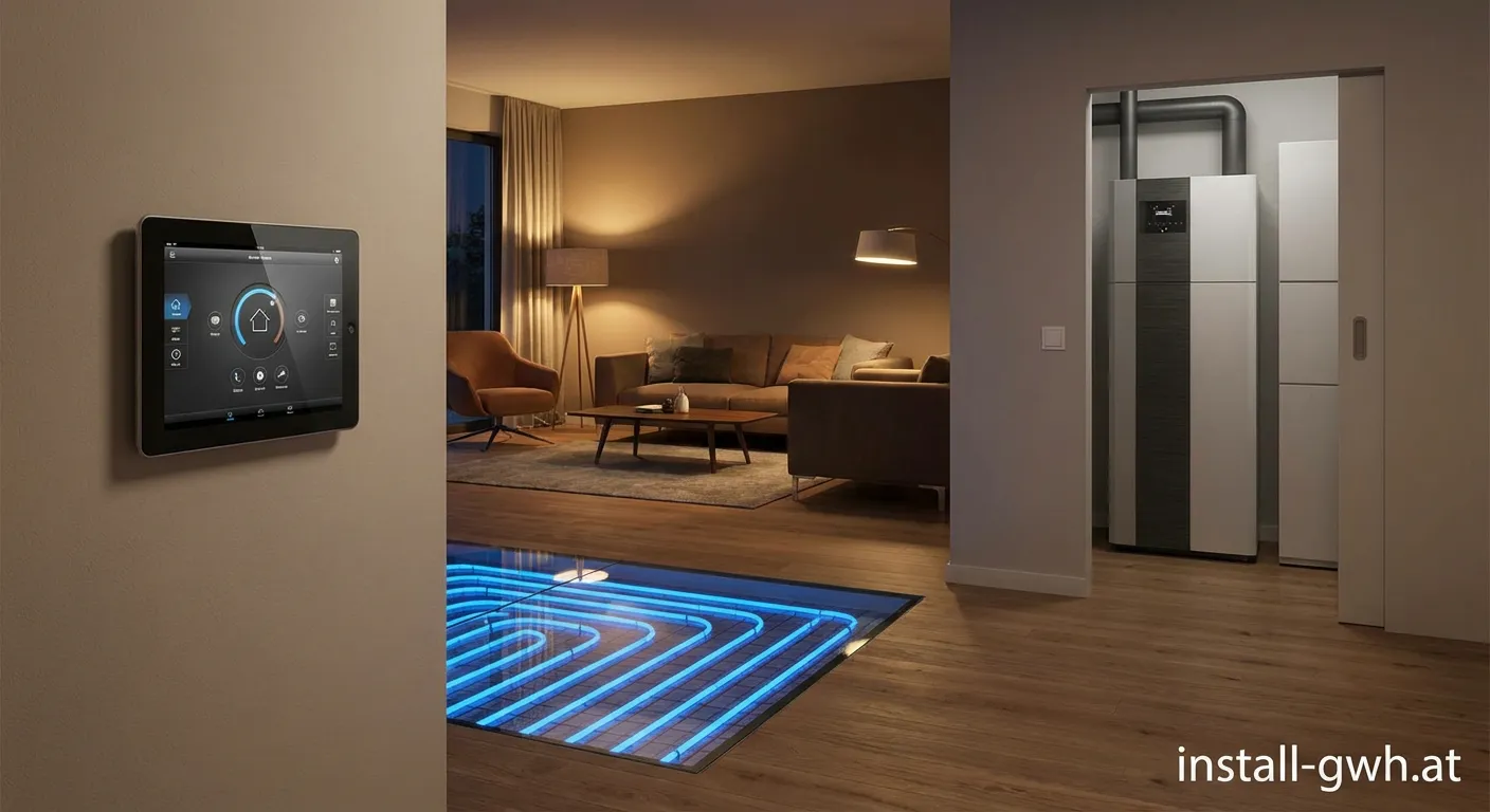 Fachmann von Schreitt Haustechnik bei der Wartung einer Wärmepumpe