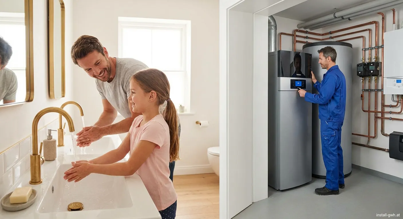 Monteur von Siemers Haustechnik bei der Heizungswartung