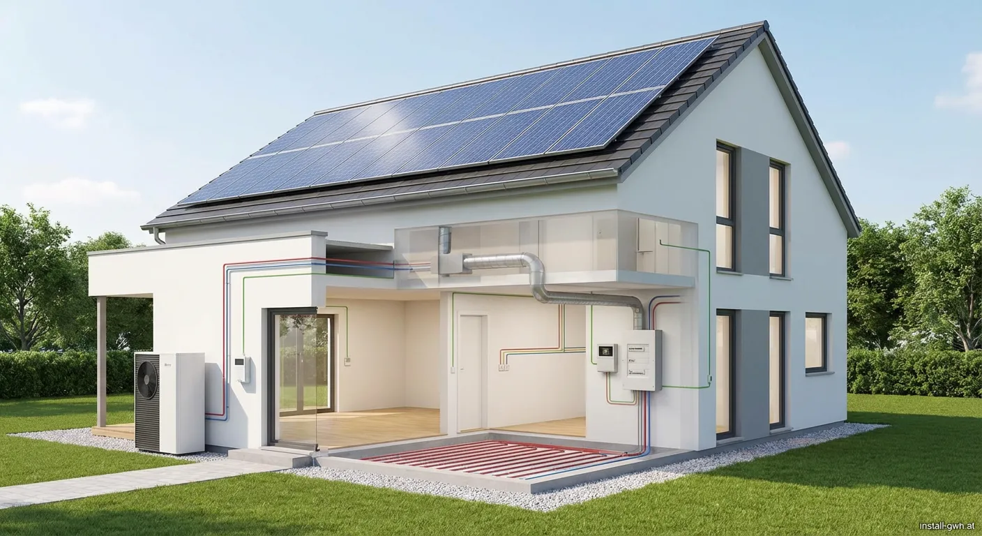 WL Haustechnik Fachmann bei der Installation einer Heizungsanlage